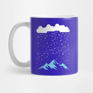 Heavy Snowfall Winter Mountain Landscape Blizzard Snowfall Lover Mug